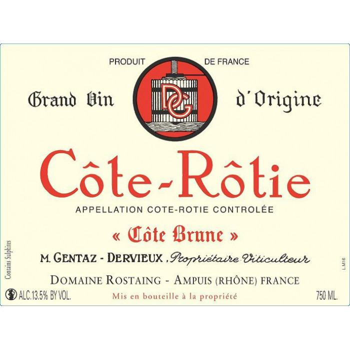 Domaine Rostaing Côte-Rôtie "Côte Brune" rouge 2019 etiquette