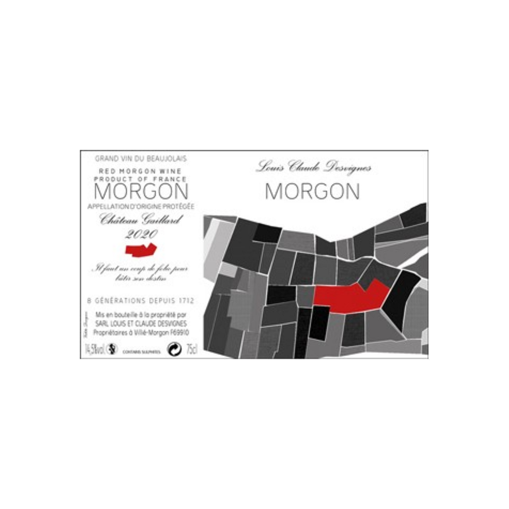 Domaine Louis-Claude Desvignes Morgon Château Gaillard rouge 2020
etiquette
