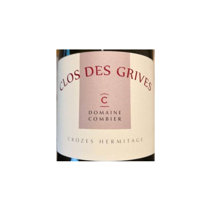 Domaine Combier Crozes-Hermitage "Clos des Grives" rouge 2019 étiquette