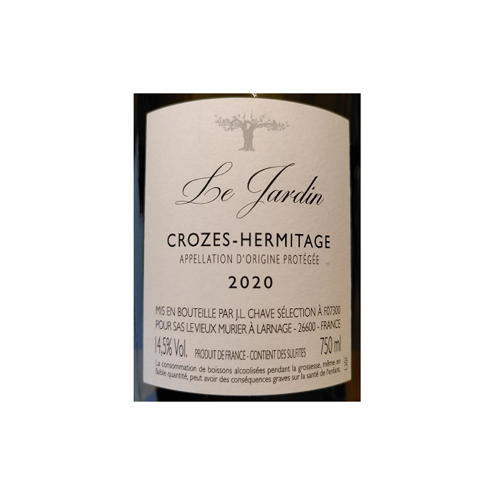 vieux murier florian buit crozes-hermitage blanc jardin 2020 contre etiquette