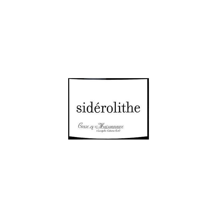 Domaine Cosse-Maisonneuve "Sidérolithe" (100% CF) rouge 2019 etiquette