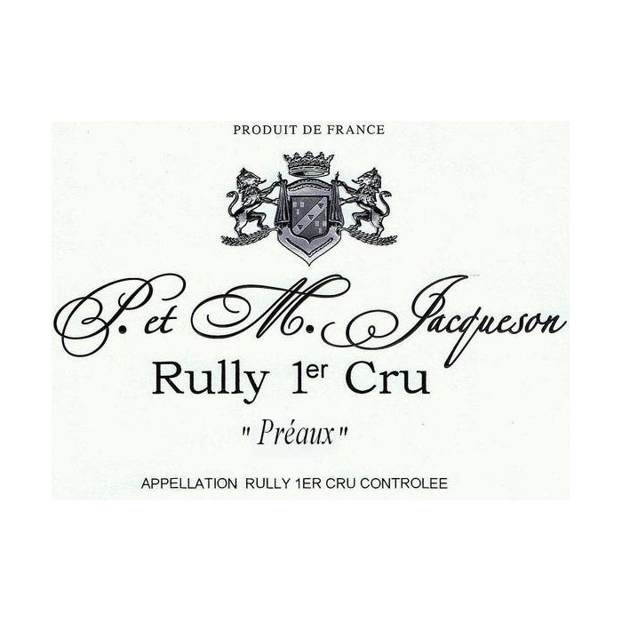 Domaine Paul et Marie Jacqueson Rully 1er Cru Preaux rouge 2019 etiquette