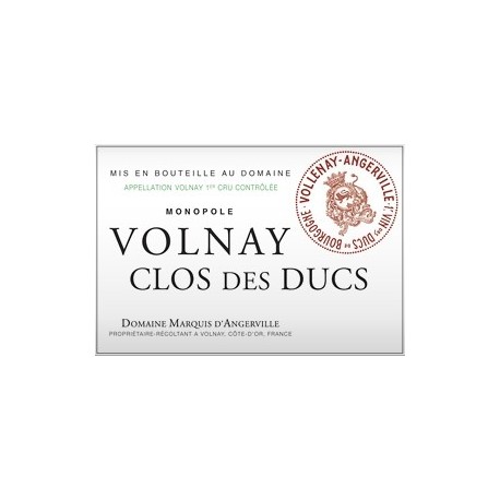 Domaine Marquis d'Angerville Volnay 1er Cru "Clos des Ducs" Monopole 2019