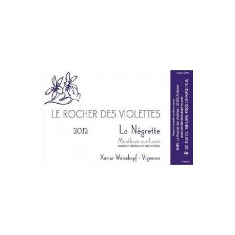 Le Rocher des Violettes Montlouis "La Négrette" 2012 blanc sec (75cl)