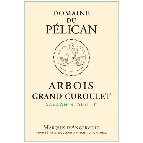Domaine du Pélican Arbois savagnin ouillé "Grand Curoulet" blanc sec 2018 bouteille