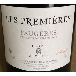 Domaine Bardi d'Alquier Faugeres Les Premieres 2018 bouteille