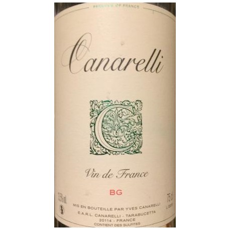 Clos Canarelli "BG" (bianco gentile) 2021 bouteille