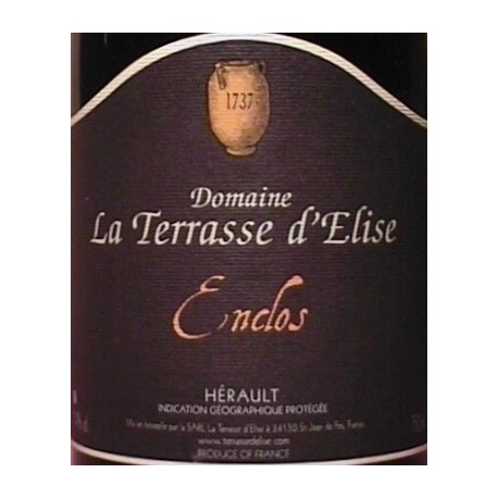 Domaine La Terrasse d'Elise Enclos 2020 étiquette