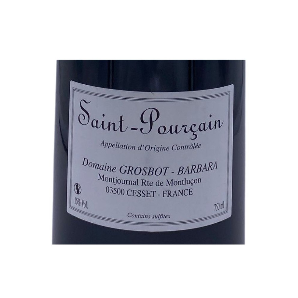 Domaine Grosbot-Barbara Saint-Pourçain "Les Maltotes" rouge 2019 contre étiquette