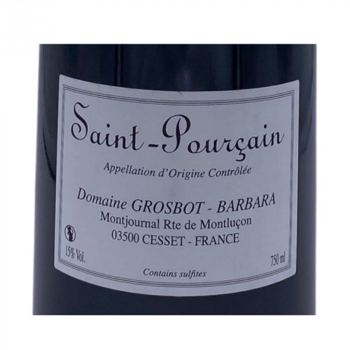 Domaine Grosbot-Barbara Saint-Pourçain "Les Maltotes" rouge 2019 contre étiquette