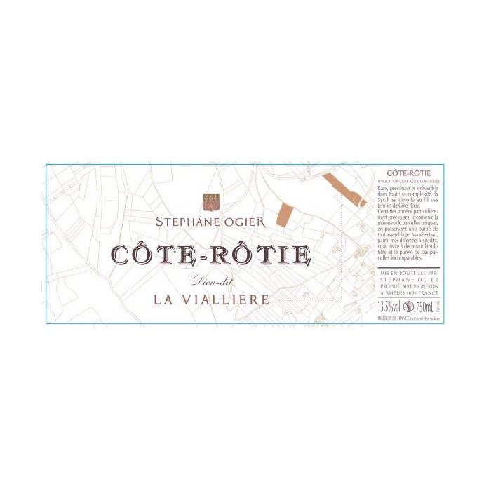 Domaine Stéphane Ogier Côte-Rôtie "La Viallière" rouge 2016 etiquette