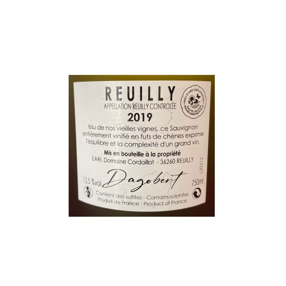 Domaine Cordaillat Reuilly "Dagobert" blanc 2019
