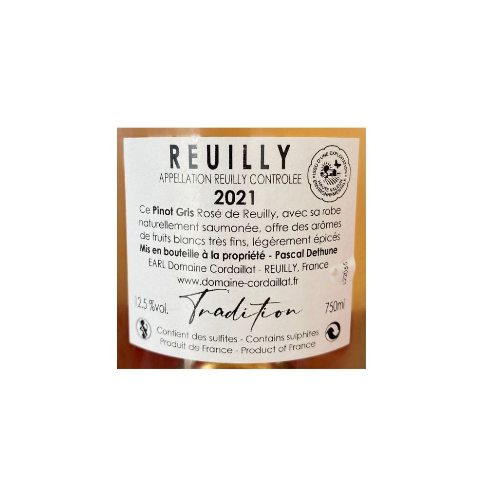 Domaine Cordaillat Reuilly "Tradition" rosé 2021