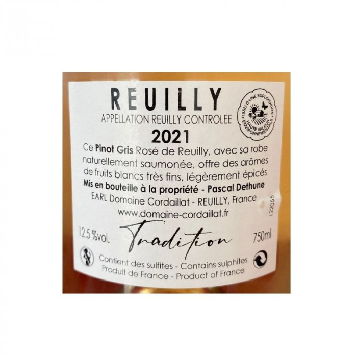 Domaine Cordaillat Reuilly "Tradition" rosé 2021