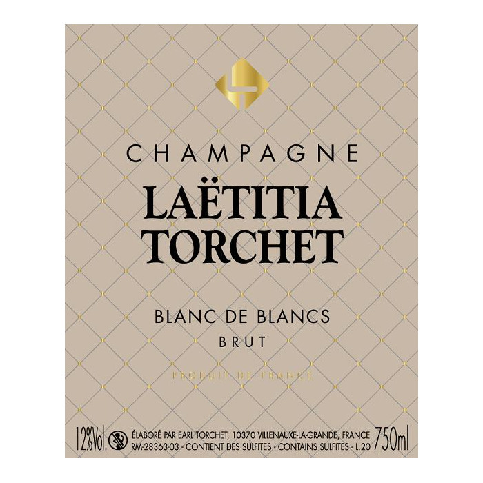 Champagne Laëtitia Torchet Blanc de Blancs Brut etiquette