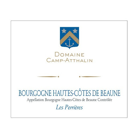 Domaine Camp-Atthalin Hautes Côtes de Beaune "Les Perrières" blanc sec 2020 etiquette