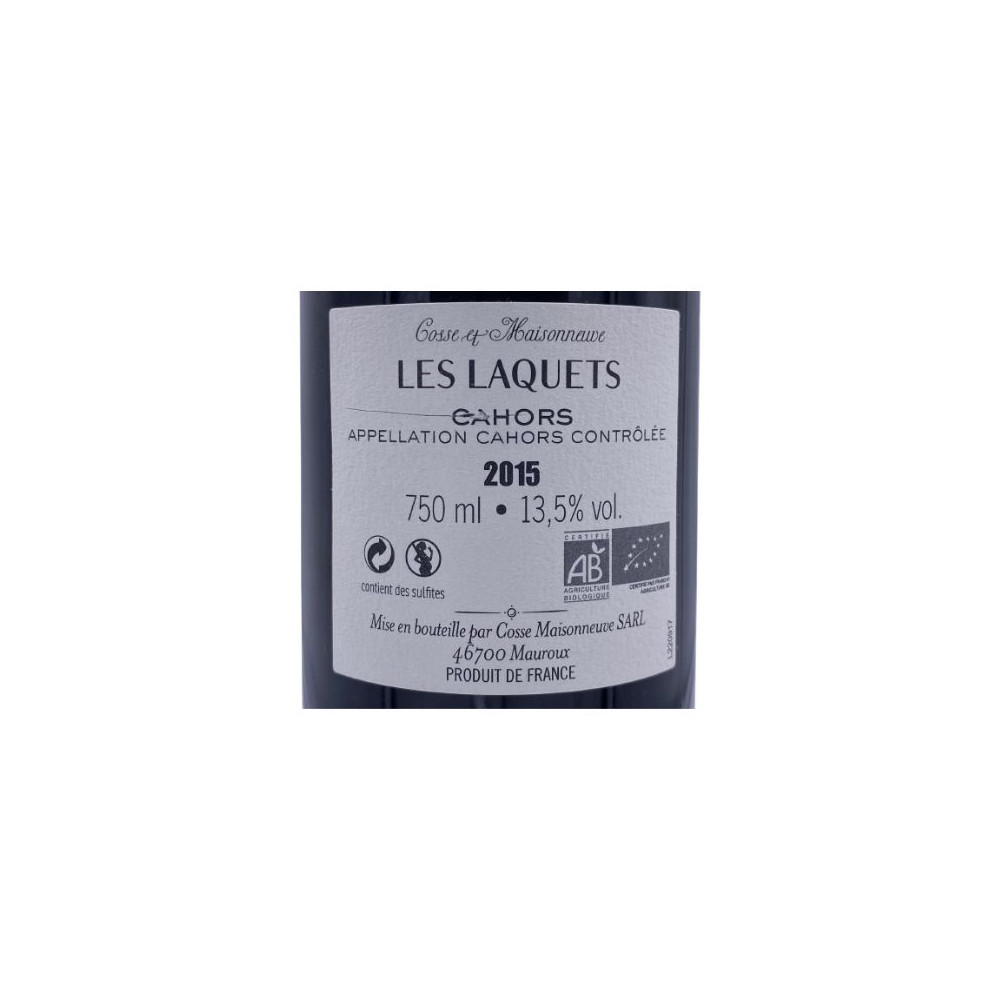Domaine Cosse-Maisonneuve Cahors "Les Laquets" red 2015