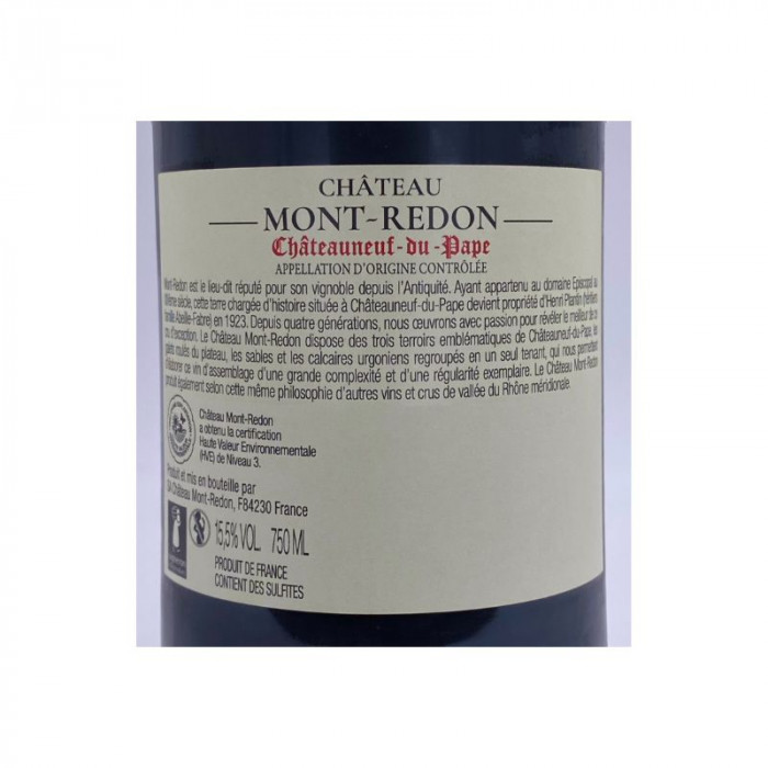 Château Mont-Redon Châteauneuf-du-Pape rouge 2019 étiquette