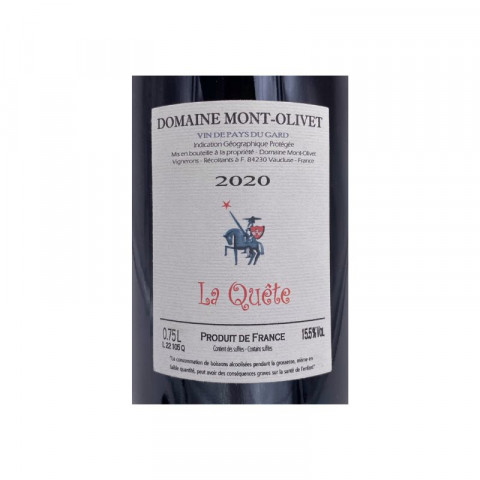Clos du Mont-Olivet IGP "La Quête" (cinsault) rouge 2020
