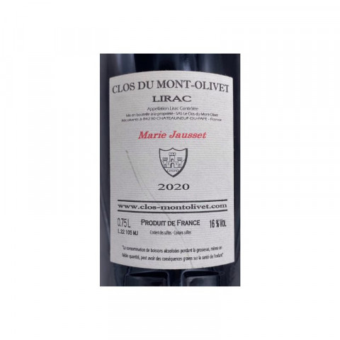Clos du Mont-Olivet Lirac "Marie Jausset" rouge 2020