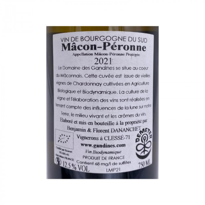 Domaine des Gandines Mâcon-Péronne blanc sec 2021