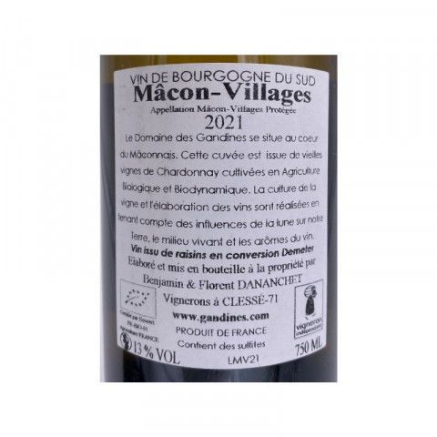 Domaine des Gandines Mâcon Villages dry white 2021