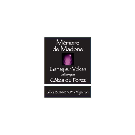 Les Vins de la Madone Côtes du Forez Vieilles Vignes "Mémoire de Madonne" rouge 2021 etiquette