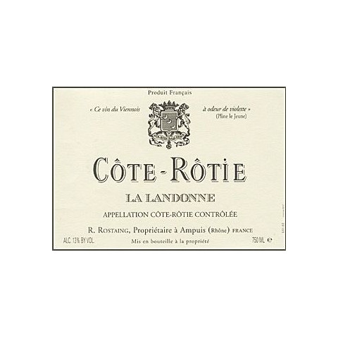 Rostaing Cote Rotie La Landonne 2020 etiquette