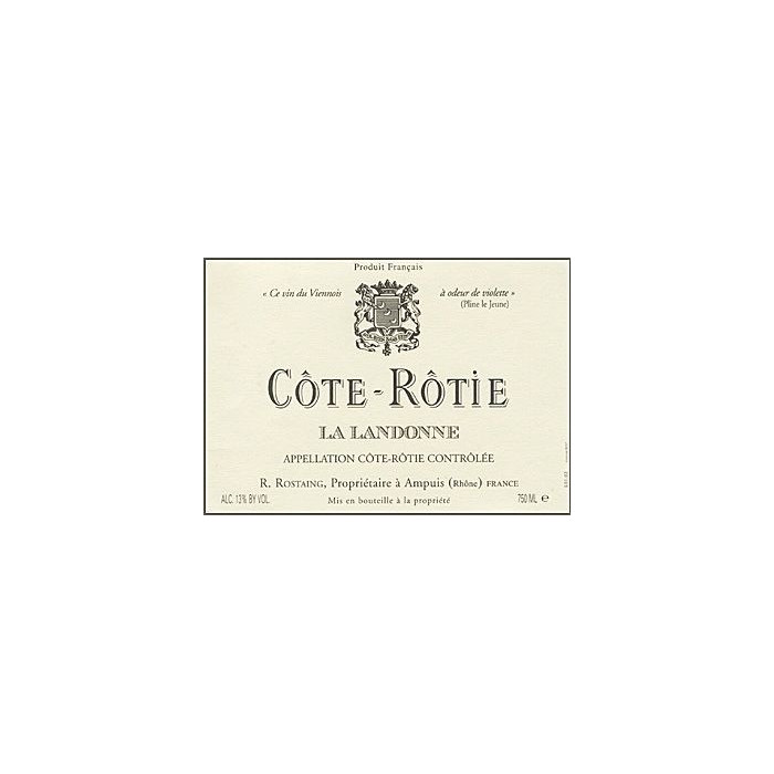 Rostaing Cote Rotie La Landonne 2020 etiquette Rostaing Cote Rotie La Landonne 2020 etiquette