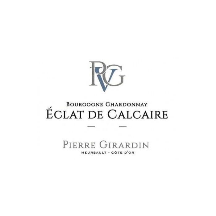 Domaine Pierre Girardin Bourgogne "Eclat de Calcaire" blanc sec 2020 etiquette