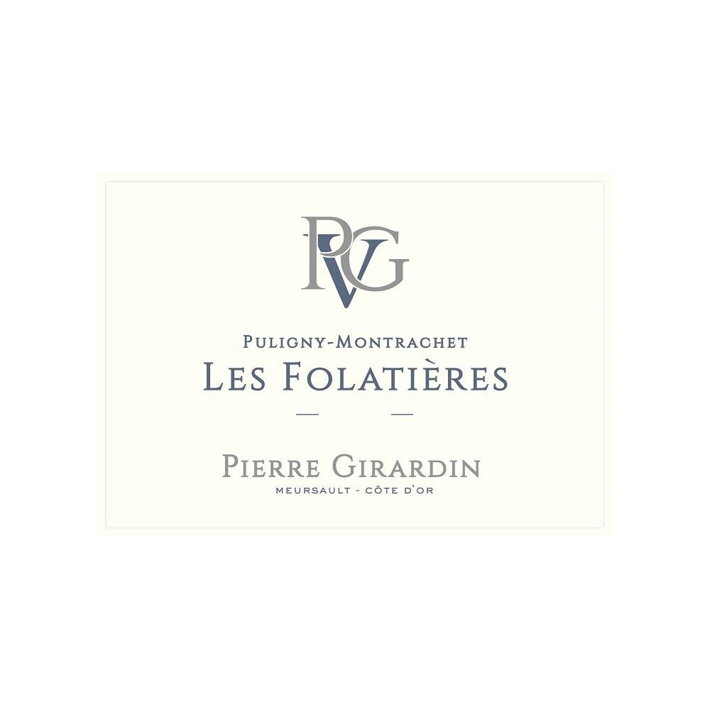 Domaine Pierre Girardin Puligny-Montrachet 1er Cru "Les Folatières" blanc sec 2020 etiquette