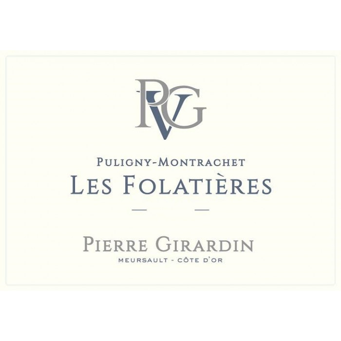 Domaine Pierre Girardin Puligny-Montrachet 1er Cru "Les Folatières" blanc sec 2020 etiquette