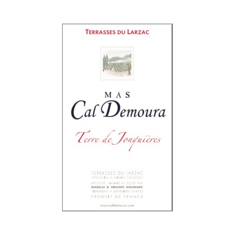 Mas Cal Demoura "Terre de Jonquieres" rouge 2019 etiquette
