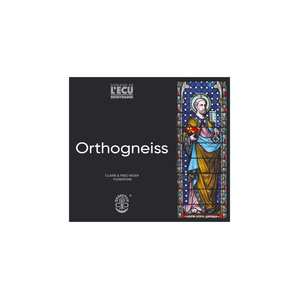 Domaine de l'Ecu Muscadet de Sevre et Maine "Orthogneiss" blanc sec 2020 étiquette Domaine de l'Ecu Muscadet de Sevre et Maine "Orthogneiss" blanc sec 2020 étiquette