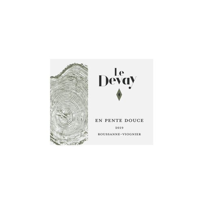 Château Le Devay  "En Pente Douce" (roussanne-viognier) blanc sec 2021 etiquette