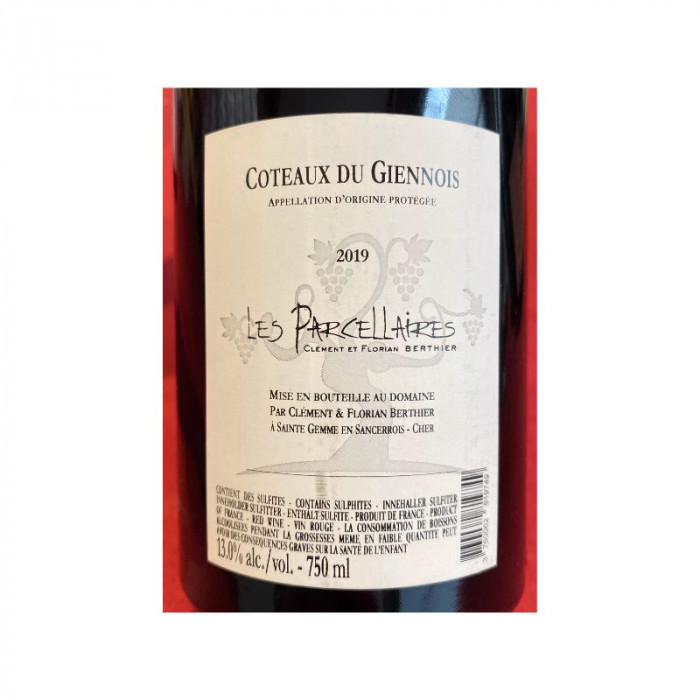 Domaine Berthier Coteaux du Giennois "Le Champs Jacquot" red 2019