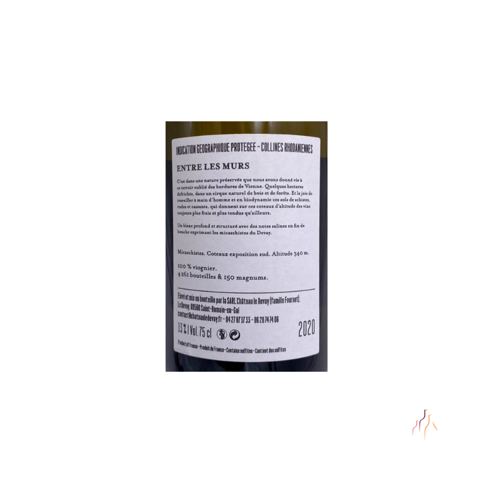 Château Le Devay "Entre les Murs" (viognier) dry white 2020