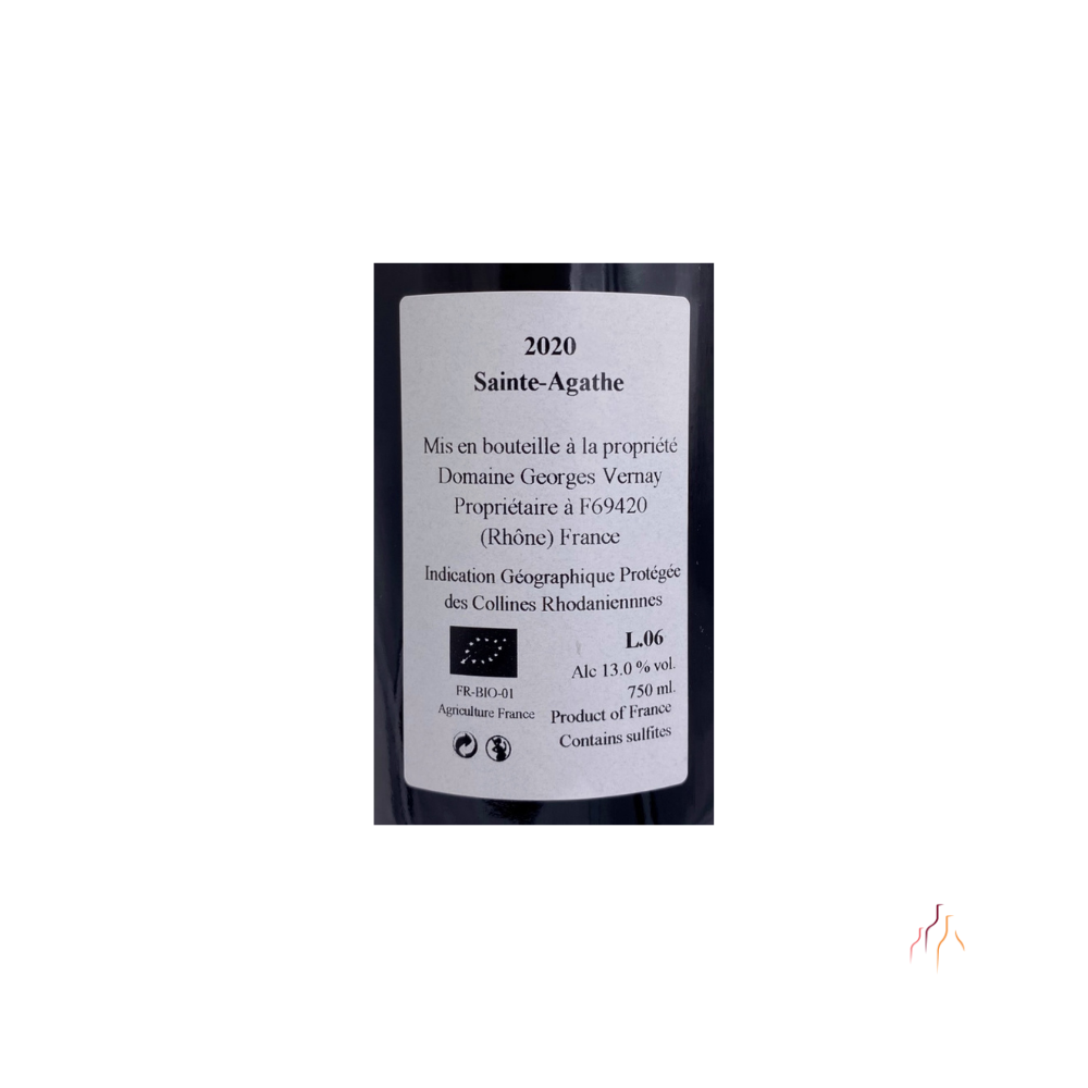 Domaine Georges Vernay IGP "Sainte Agathe" rouge 2020
