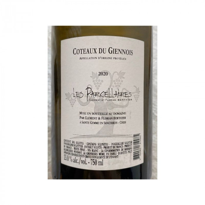 Domaine Berthier panaché Coteaux du Giennois "3 terroirs" blanc sec 2020