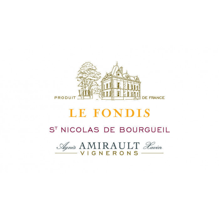 Clos des Quarterons Saint-Nicolas de Bourgueil "Le Fondis" rouge 2019 etiquette Clos des Quarterons Saint-Nicolas de Bourgueil "Le Fondis" rouge 2019 etiquette