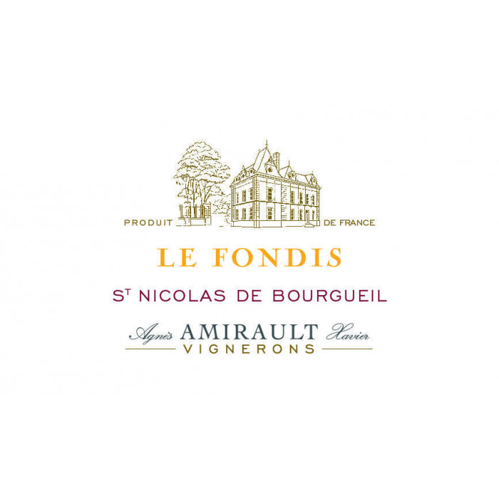 Clos des Quarterons Saint-Nicolas de Bourgueil "Le Fondis" rouge 2019 etiquette