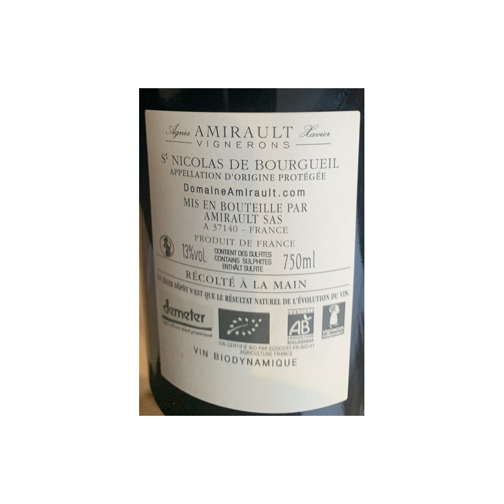Clos des Quarterons Saint-Nicolas de Bourgueil "Le Vau Renou" rouge 2018 contre etiquette