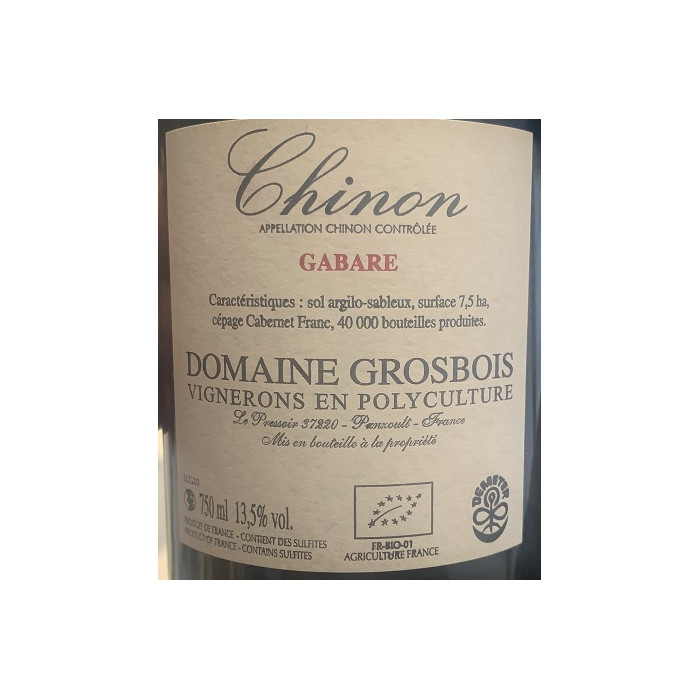 Domaine Grosbois Chinon "Gabare" red 2020