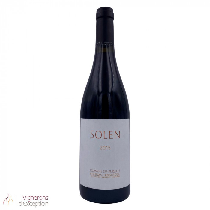Domaine Les Aurelles Languedoc Pézenas "Solen" rouge 2015 bouteille