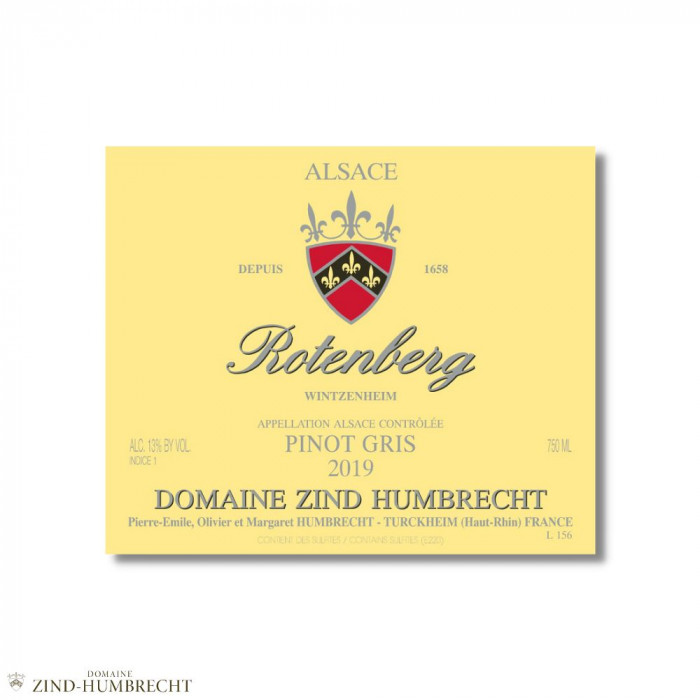 Domaine Zind-Humbrecht Pinot Gris "Rotenberg" blanc sec 2019