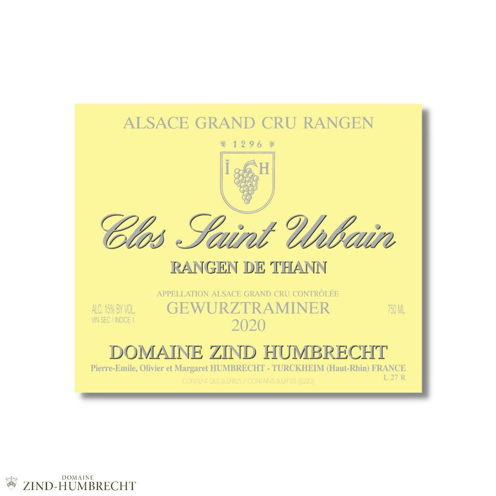 Domaine Zind-Humbrecht Gewürztraminer "Clos Saint Urbain Rangen de Thann" blanc sec 2020