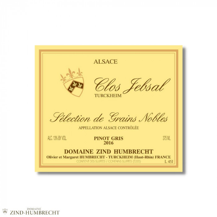 Domaine Zind-Humbrecht Pinot Gris "Clos Jebsal" SGN blanc moelleux 2016
