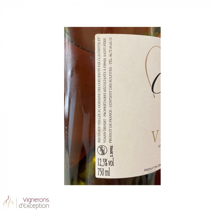 Domaine des Coeuriots Vézelay blanc sec 2020