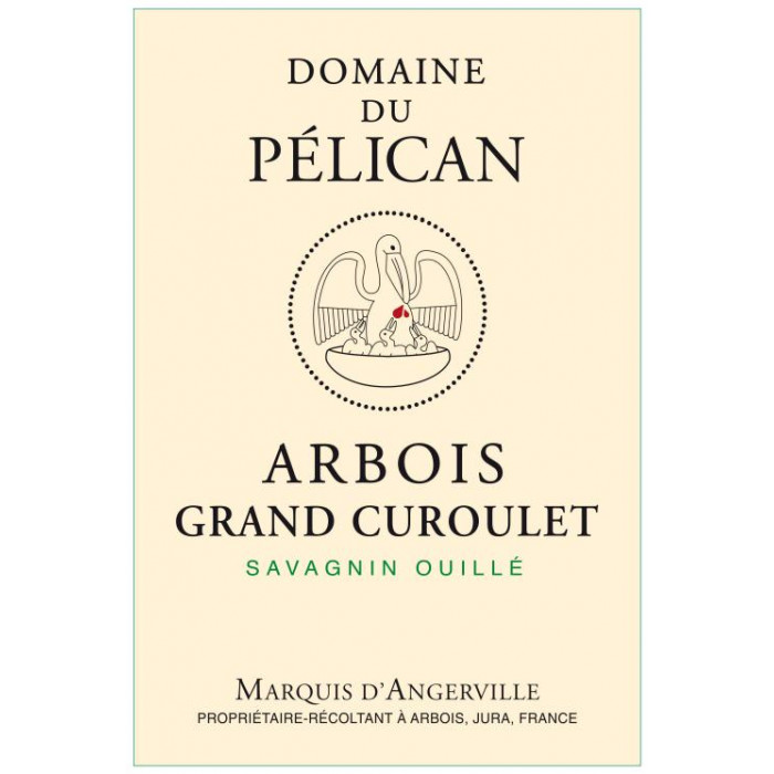 Domaine du Pélican Arbois savagnin ouillé "Grand Curoulet" blanc sec 2020 etiquette