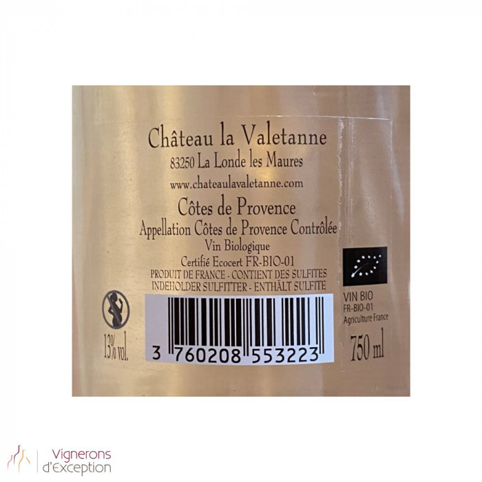 Chateau La Valetanne Cotes de Provence "Vieilles Vignes" pink 2022